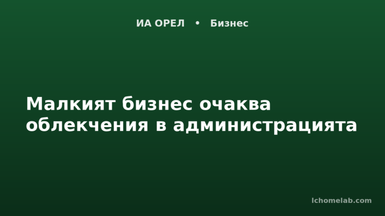 Малкият бизнес очаква облекчения в администрацията